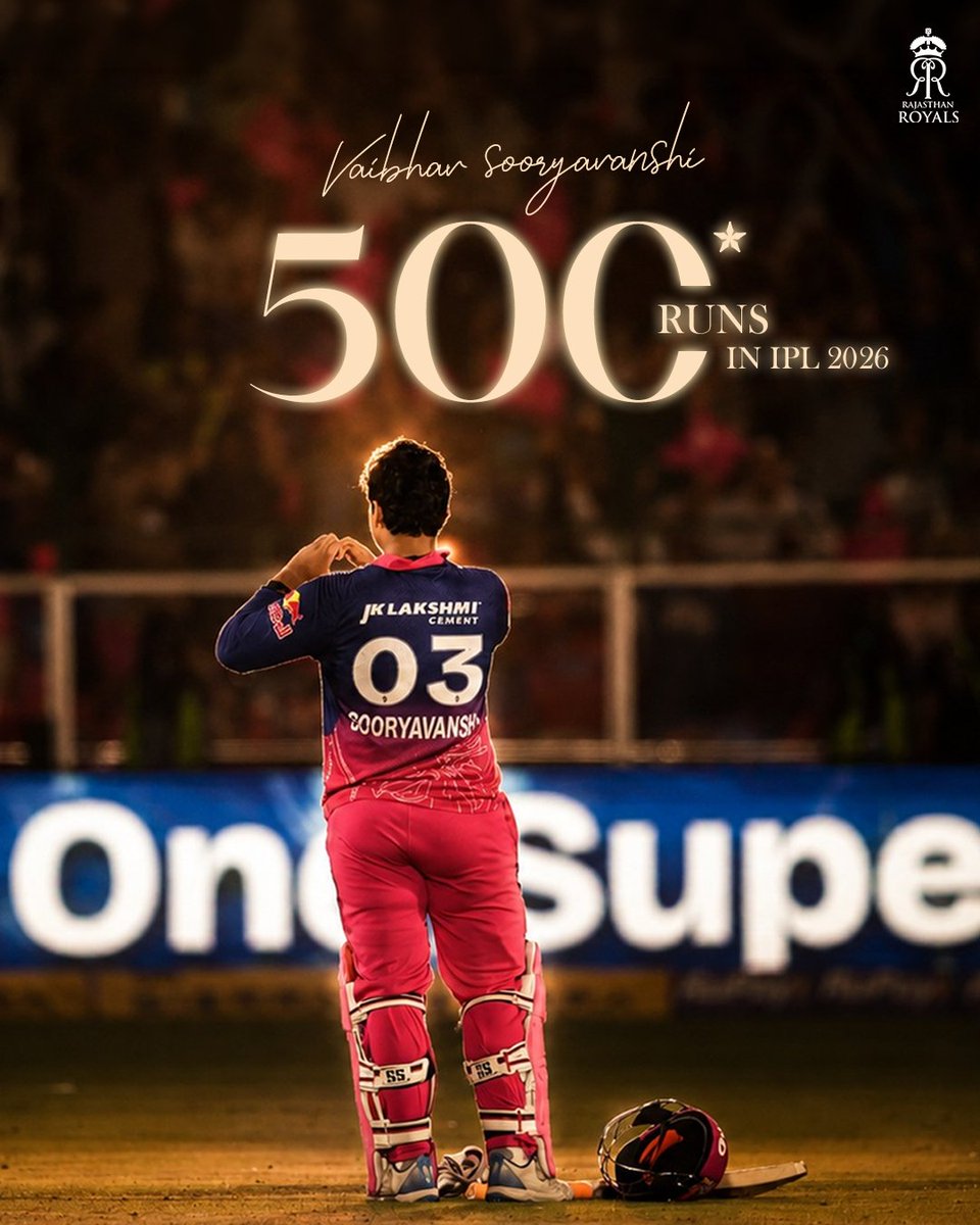 rajasthanroyals's tweet photo. Jug jug jeeyo, Vaibhav Sooryavanshi 💗 https://t.co/KyvboI3uOH