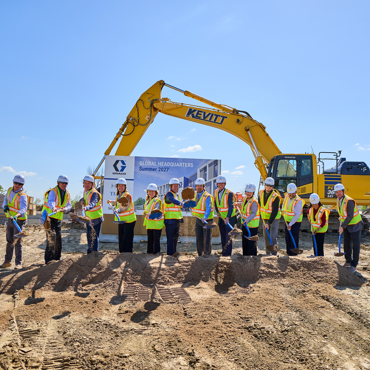 GracoInc's tweet photo. We recently broke ground on our new corporate headquarters in Dayton, Minnesota. The move brings leadership teams closer to operations and strengthens day-to-day collaboration across the organization.

Learn more about the new headquarters: https://t.co/n7EeLEWh5e https://t.co/V1qFo4kG6r