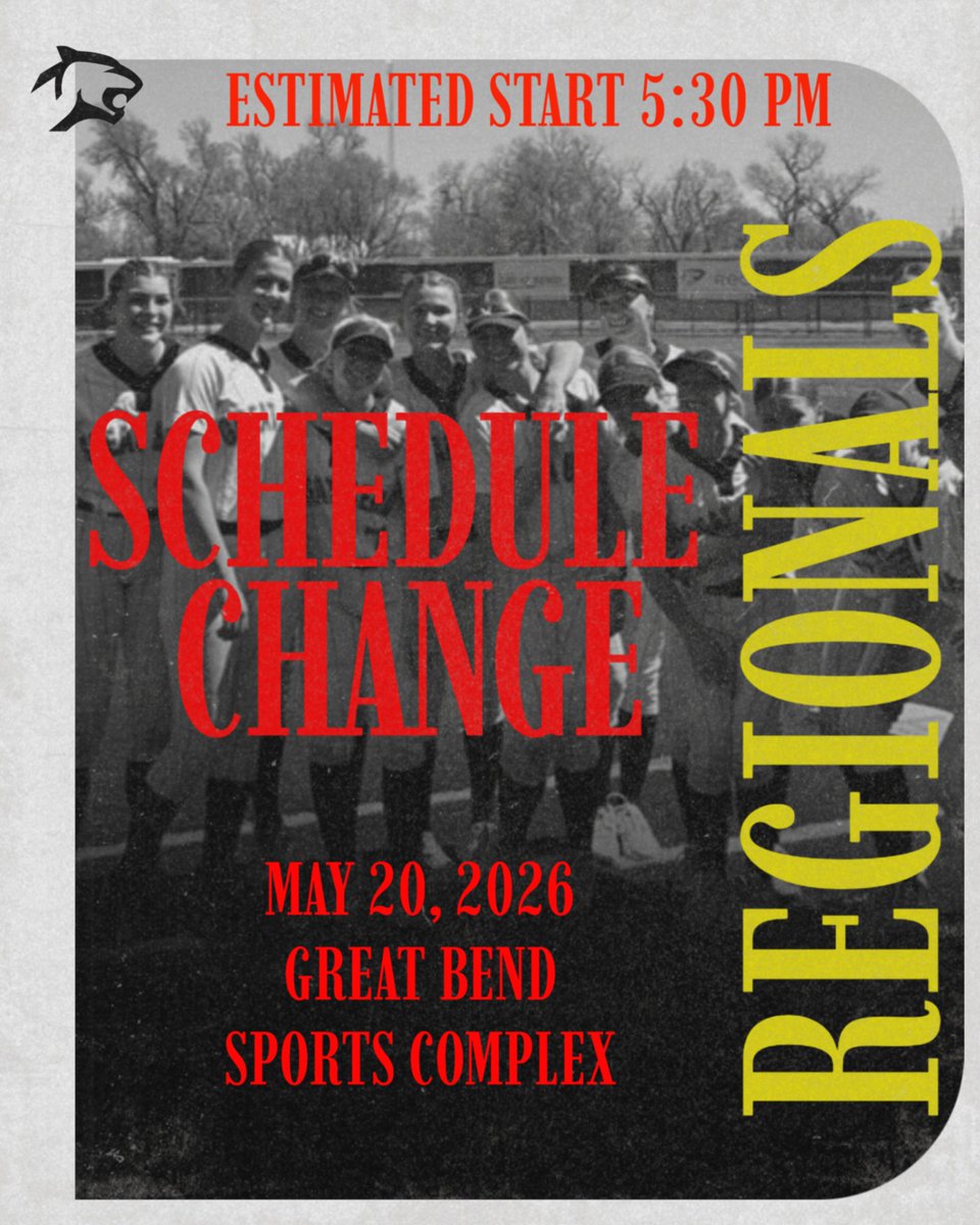 GBHSsoftball's tweet photo. Due to weather forecast - Regionals will be Wednesday, May 21.  Estimated Start - 5:30  PLEASE SHARE ! https://t.co/HmIJtMOPCR