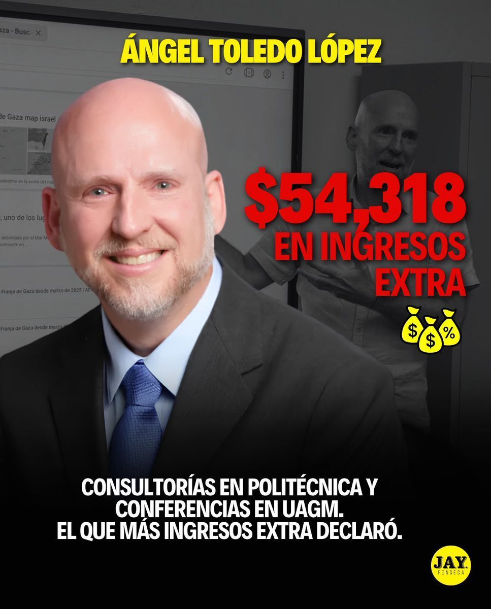 jayfonsecapr's tweet photo. 💼 El Centro de Periodismo Investigativo reportó que siete senadores declararon ingresos adicionales a su salario legislativo en 2025, actividad permitida por ley hasta un máximo del 35% de su salario base. Los senadores ganan entre $73,775 y $110,663 anuales dependiendo de su posición.

📊 El senador Ángel Toledo López fue quien más ingresos extra reportó con $54,318, provenientes de consultorías en la Universidad Politécnica y conferencias en la UAGM. El presidente del Senado, Thomas Rivera Schatz, declaró $40,300 adicionales por la venta de carros clásicos, un reloj y un caballo, además de $1,800 por alquiler de caballos como padrotes.

📱 El senador independiente Eliezer Molina declaró $39,350 por monetización de su canal de YouTube, del cual tiene más de 98,000 suscriptores. Tras pagar impuestos al IRS y a Hacienda, su ingreso neto extra quedó en $25,763.

🏢 La senadora Nitza Morán recibió $22,000 de una corporación de arriendo que antes operaba un club nocturno en Santurce, mientras que el senador Carmelo Ríos recibió $9,000 por servicios profesionales a Uno Radio Group, donde es comentarista político en NotiUno.

⚖️ La ley que permite estos ingresos extras fue creada en 2013 bajo el concepto de "legislador ciudadano" y prohíbe expresamente actividades que representen conflicto de intereses o que sean incompatibles con su función legislativa.

Fuente: Centro de Periodismo Investigativo

#senadores #capitolio #trabajo #dinero #ThomasRiveraSchatz #EliezerMolina