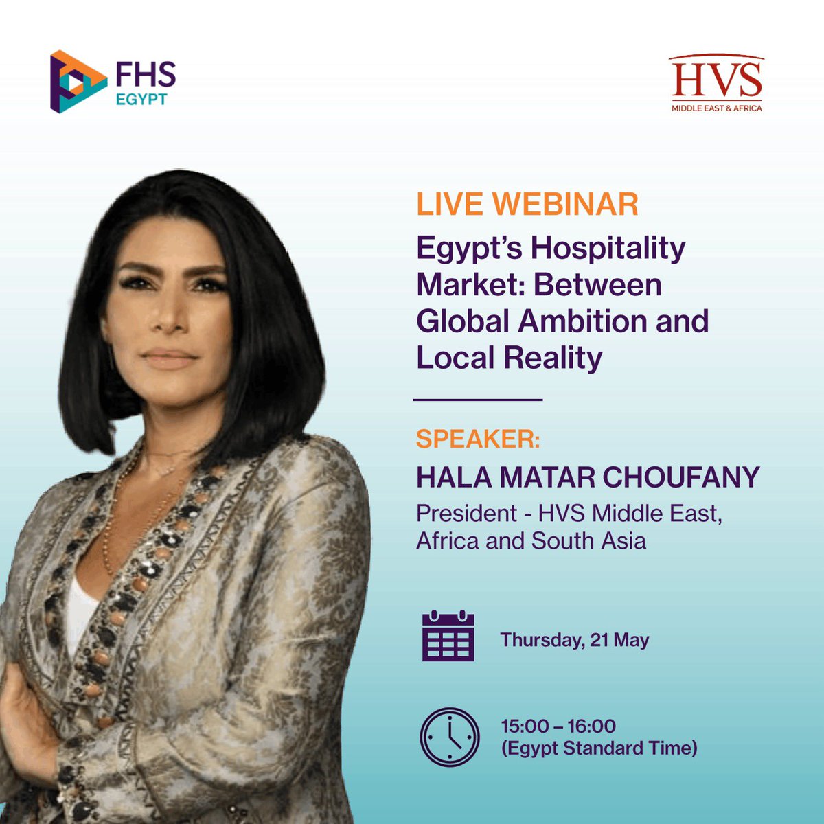 hvsmea's tweet photo. Join Hala Matar Choufany on Thursday for this Egypt webinar exploring the investment trends, development activity, and market realities shaping one of Africa’s most active hospitality markets.

Register here: https://t.co/BPEoZlXwgK https://t.co/cfgEUZFtMH