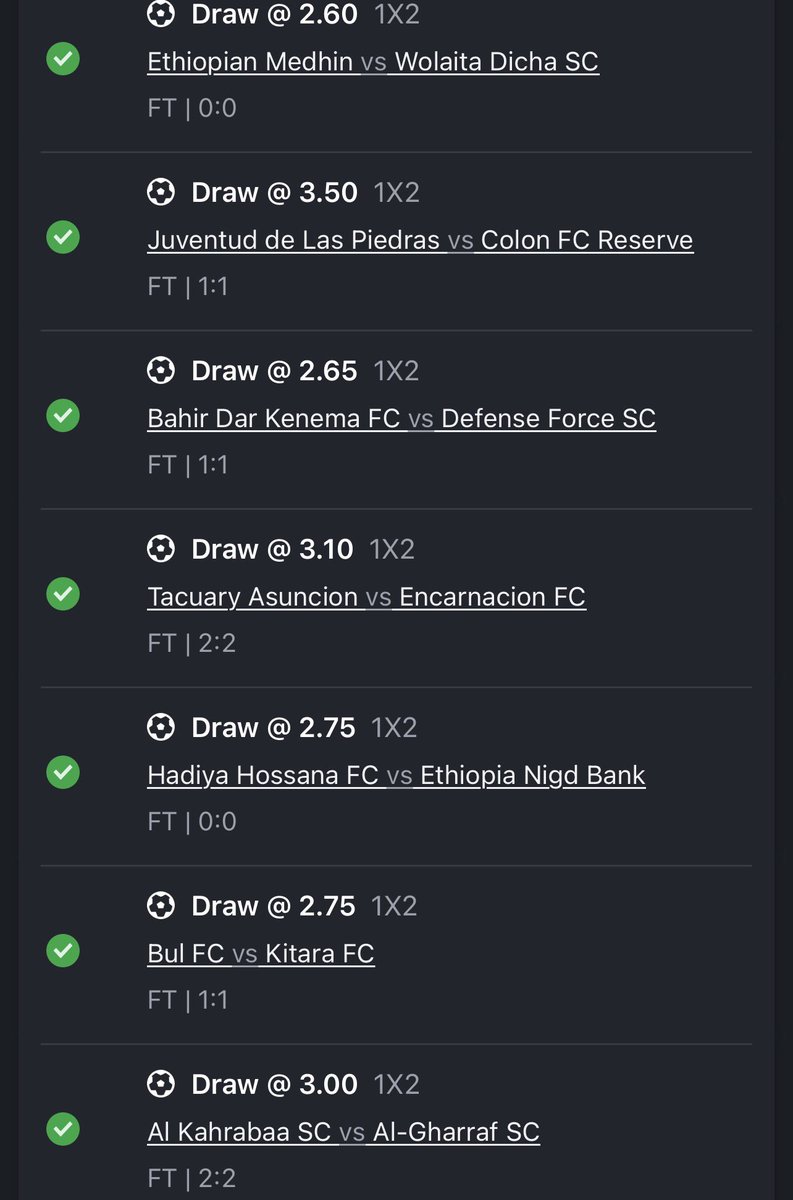 tunmise_adeleke's tweet photo. From combine the Ethiopia and main game 
7 in ✅✅✅✅✅✅✅
God go perfect the rest I know some don win already if una wish to show love 

9161176573 
Sporty I.d https://t.co/ZHCBLaEbfu