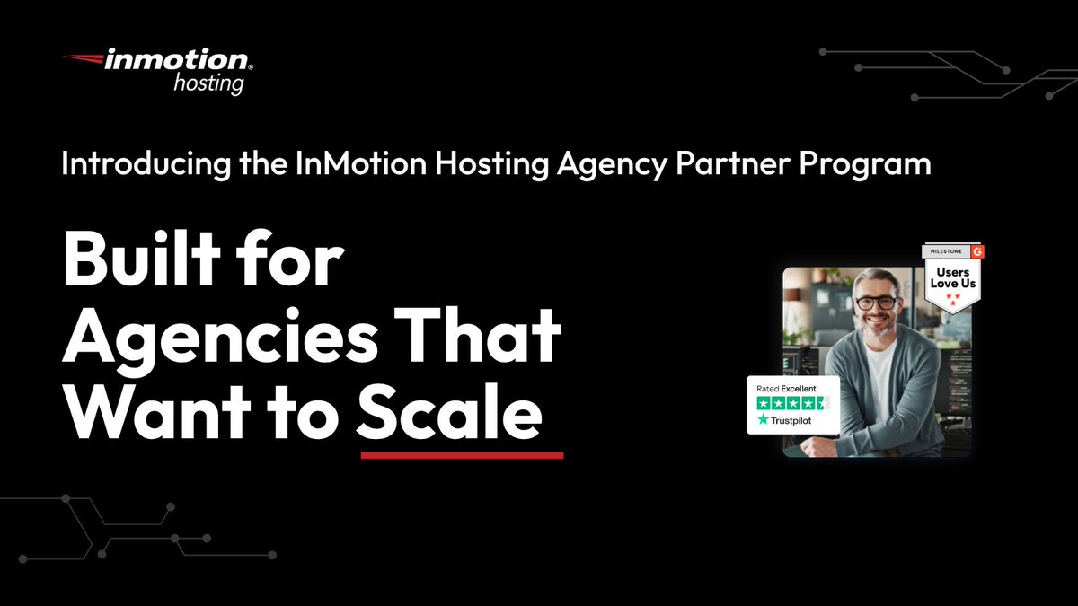📣 The InMotion Hosting Agency Partner Program is live! Offering 4 tiers ...