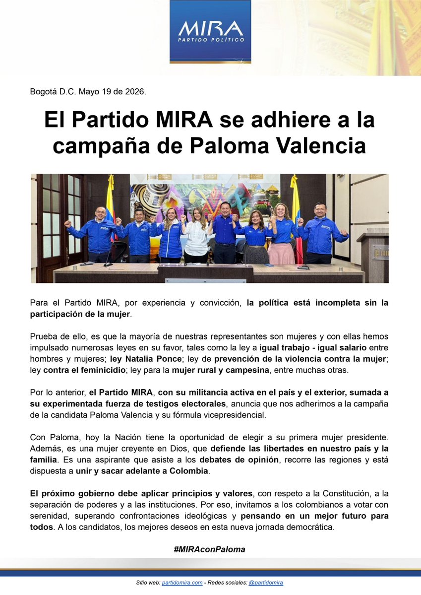 Partido MIRA tweet media