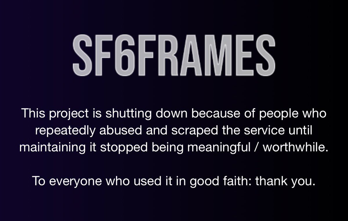 BigNastyKail's tweet photo. Heart breaking.  💔 @SF6frames thank you for your hard work. https://t.co/NdZ6GvEoKw