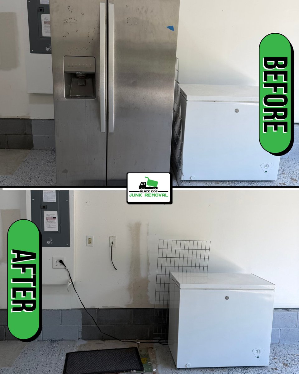 BDJunkremoval's tweet photo. ⚙️ Appliance Removal 
🐾 Black Dog Junk Removal 
👉 Ready for your transformation? Contact us today! ☎️ 843-920-JUNK (5865) 
⚡ Fast and Friendly Service 
📍 Charleston, SC
#BlackDogJunkRemoval #CharlestonSC #JunkRemoval #ApplianceRemoval #JunkRemovalNearMe #Transformation https://t.co/zFFudTCyZt