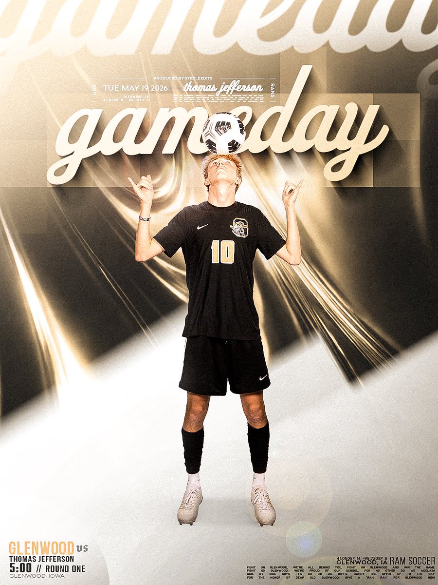 GlenwoodRams's tweet photo. Good Luck to @GchsMenSoccer who hosts Thomas Jefferson in IHSAA District Soccer at 5:00pm! All tickets need to be digital and you can buy here: https://t.co/OnNGEXtGto. You can watch here: https://t.co/CRFHphykMD https://t.co/gObOxY4QBZ