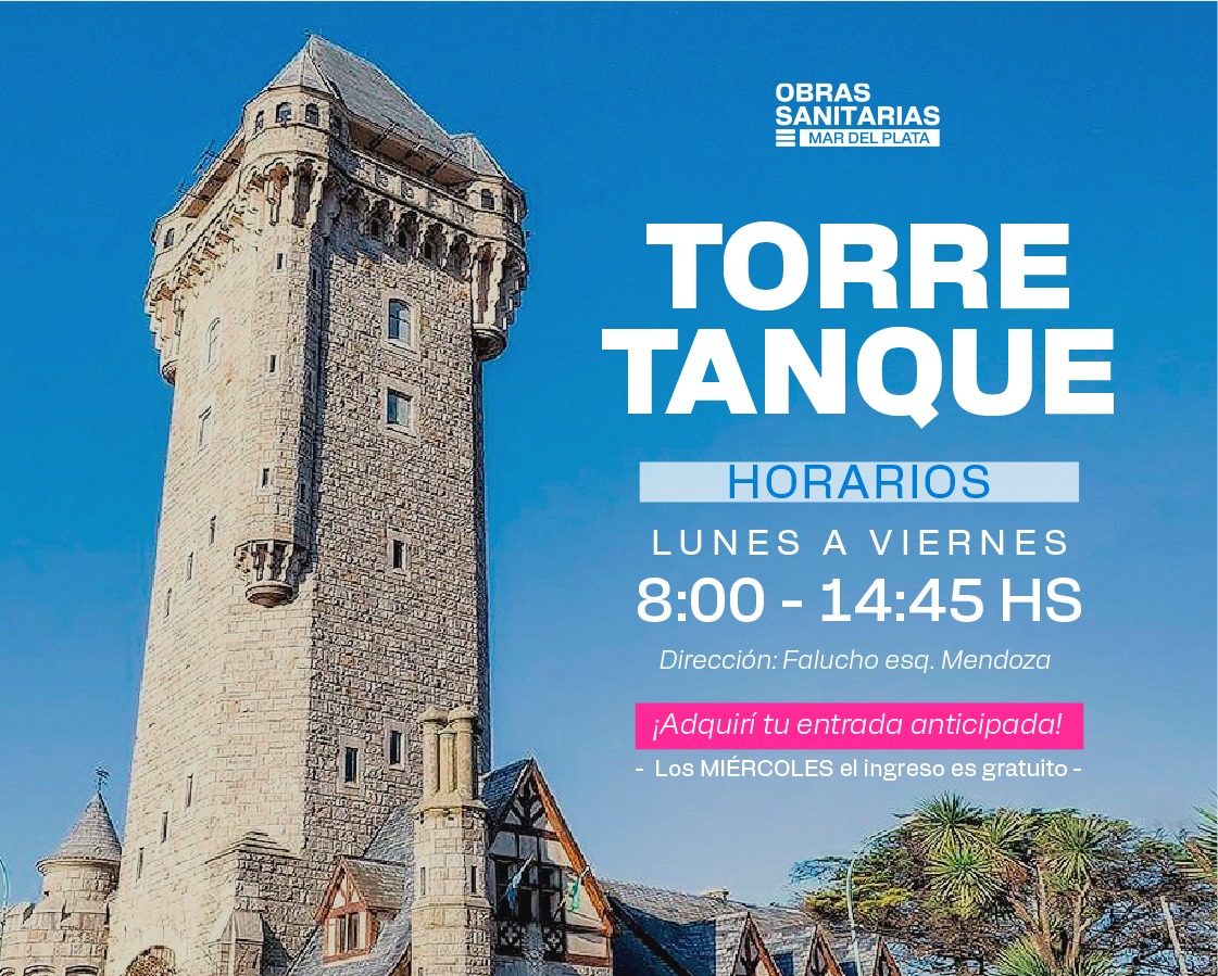 PRENSAOSSE's tweet photo. 😀 Claro que es un planazo visitar Torre Tanque. Es más, no dudes en volver si ya la conocés porque la renovamos por fuera y por dentro.

✅ Escalera con 194 peldaños hacia el mirador 360º de la ciudad y un paseo con antiguas válvulas.

⏩ Tu lugar, en https://t.co/eIPe7TaFD3 https://t.co/uqCJyrOrxm