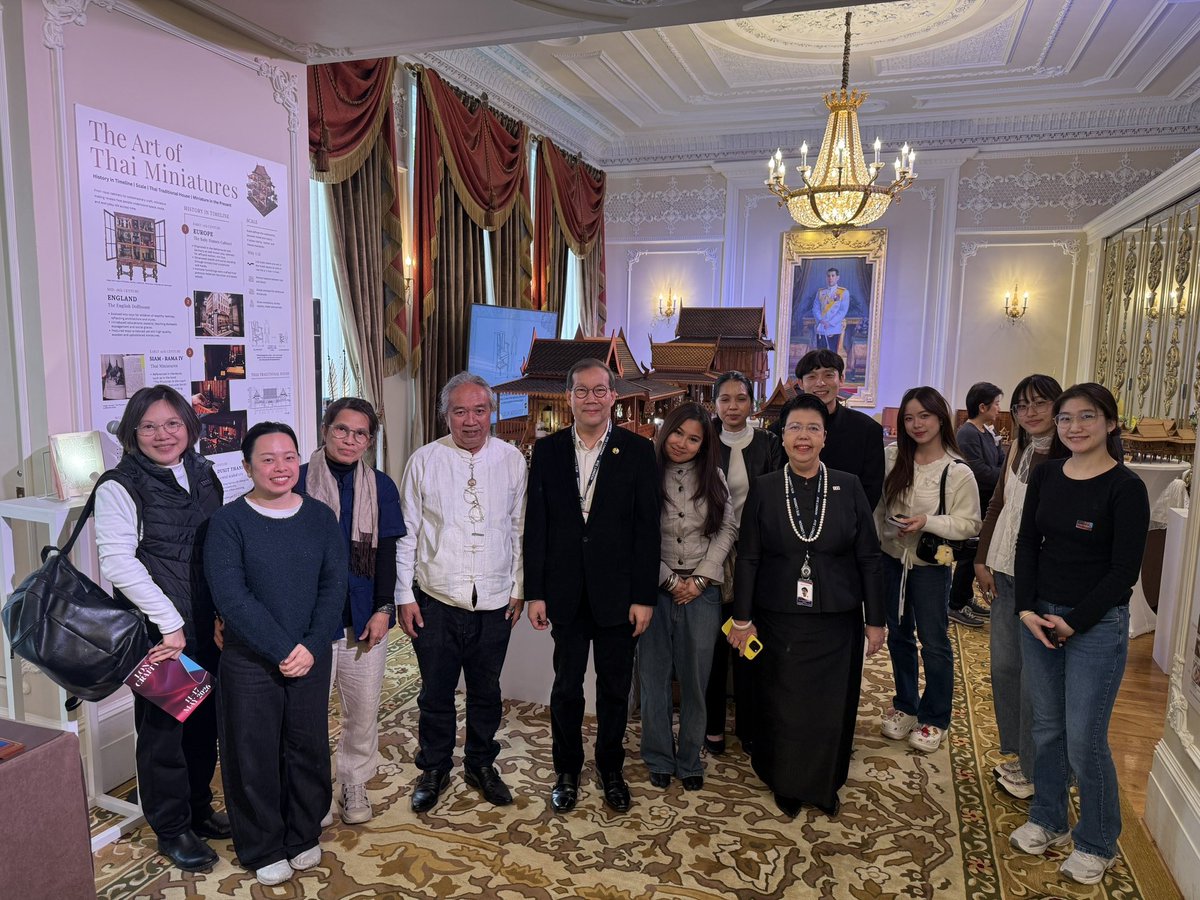 thaiemblondon's tweet photo. (16-17 May 2026) Amb. welcomed youth from edu institutions and creative networks across the UK to “The Art of Thai Miniatures” during London Craft Week 2026 @ RTE London. Lots of fun at Thai miniature art and hands-on workshops. 🇹🇭🇬🇧 https://t.co/b17oOE5lgb