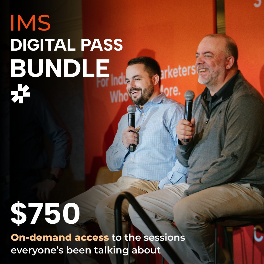 IM_Summit_'s tweet photo. Industrial marketing doesn’t change overnight, but it does evolve. With the IMS Digital Pass Library is you can actually see it. Individually, each year is valuable. Together? It’s a much clearer picture of what’s working — and what’s next. https://t.co/DgxvbE2ovk