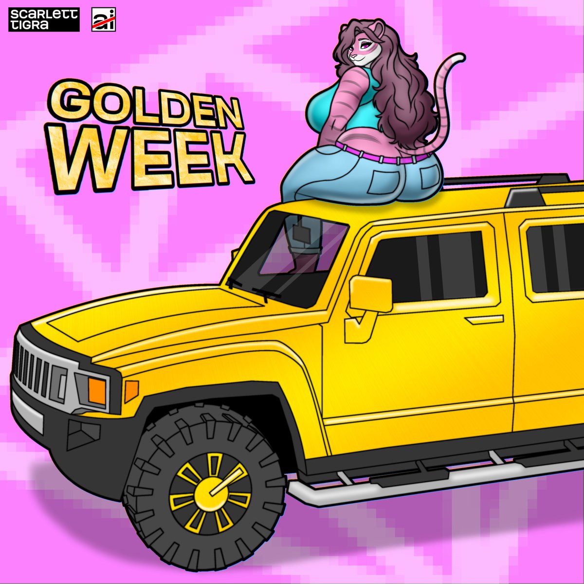 scarlett_tigra's tweet photo. * Golden week with Tigressa. on golden Hummer H2 (sfw)
---
#furryart #furryartwork #furrydrawing #furrydoodle #furryartist https://t.co/d83Fieqv6b