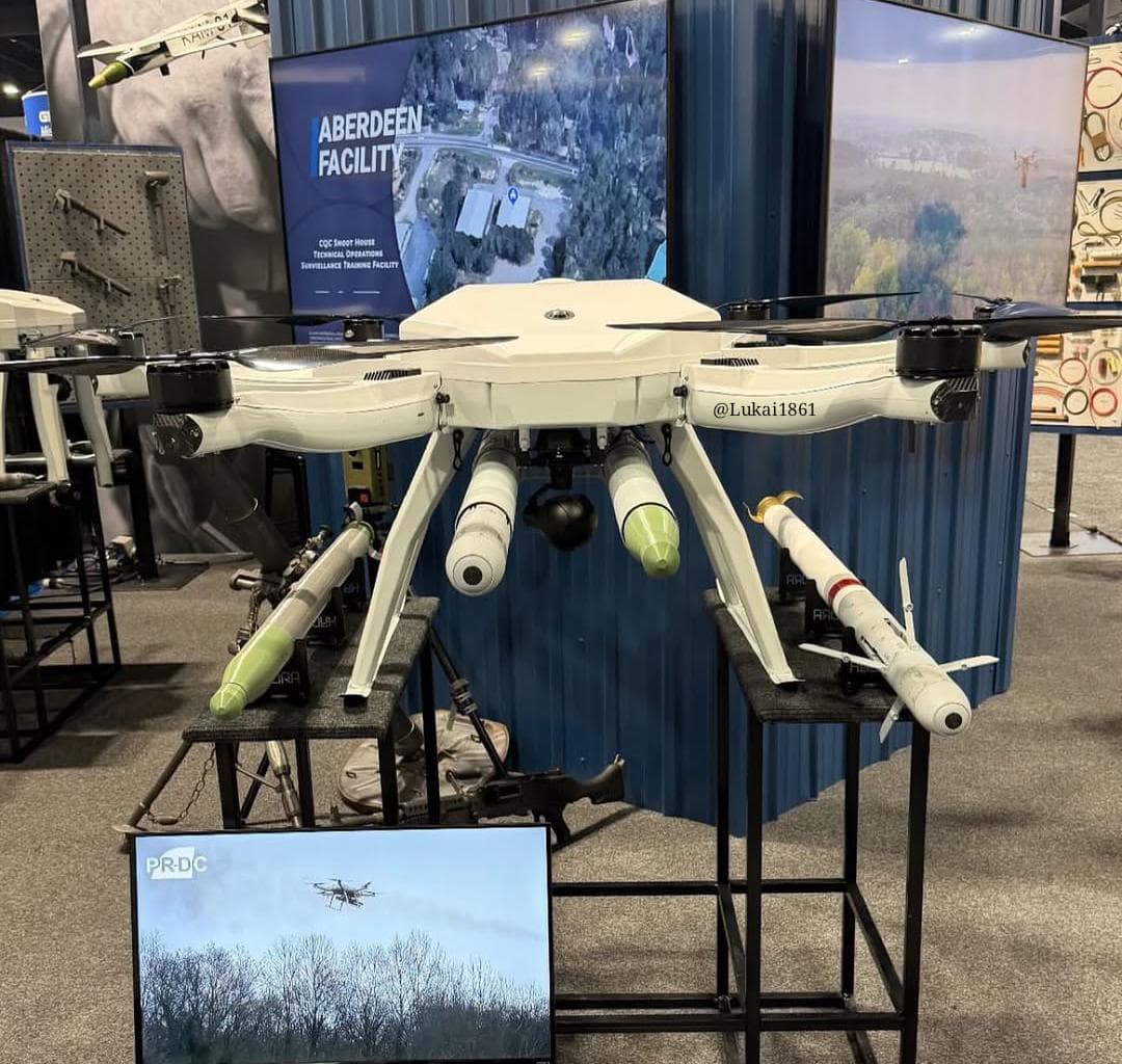 Lukai1861's tweet photo. #Serbia #USA | Special Operations Forces Week 2026, Tampa, Florida 🇺🇸:
The Serbian 🇷🇸 company PR-DC is present at SOF Week 2026, showcasing its portfolio of domestically developed unmanned aerial systems in partnership with Raven . The display highlights Serbia's 🇷🇸 growing indigenous drone capabilities and its ambition to position itself as a competitive supplier in the tactical and operational UAV segment.
Equipment in the images:
IKA-Rocket (IKA-M-R57)
Two months ago, Belgrade-based 🇷🇸 defence company PR-DC has unveiled a new configuration of its IKA-20-M multirotor combat drone, integrating an ultra-light launcher capable of firing three 57mm aircraft rockets (S-5 / Krušik BR-1-57 / BR-2-57).
Source: PR-DC @PR_DC_COM
#Serbia #Defence #Belgrade #Srbija #PRDC #MilitaryNews #DefenceNews @Defense_Talks @Defense785 @ArmyRecognition #Drone #Missile #missiles #Krušik #drones #SOF2026 #SOF26