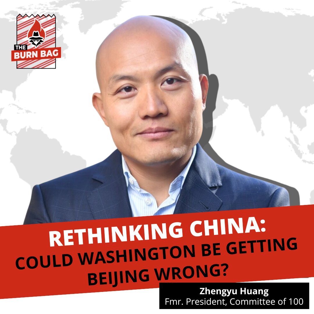 BurnBagPod's tweet photo. 🎙️ New Burn Bag episode with Zhengyu Huang, former President of the Committee of 100 and author of "Rethinking China."

We discuss:
• U.S.-China competition
• Taiwan & deterrence
• Economic decoupling
• China Initiative fallout
• Risks of escalation & miscalculation

Spotify: https://t.co/KFy3ptCrCl
Apple: https://t.co/gLW8SMmMc6
YouTube: https://t.co/00zgiLfQ1c