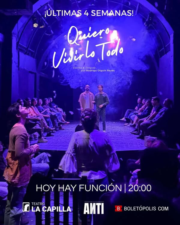 edresenateatro's tweet photo. Tengo 5 PASES DOBLES para ver Quiero Vivirlo Todo HOY lunes 8:00 pm en el Teatro La Capilla. 

Para llevarte uno tienes que: 
-Seguir esta cuenta y dar RP (RT)
-Escribir tu nombre en los comentarios https://t.co/UvIDje0qfz