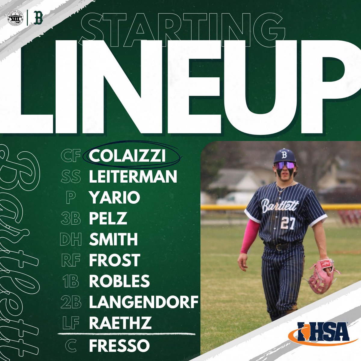BHSHawkBaseball's tweet photo. 𝑺𝑻𝑨𝑹𝑻𝑰𝑵𝑮 𝟗⬇️

Hawks begin a two game set with South Elgin for the Upstate 8 championship.

#battleshipmentality https://t.co/dLdJtcMxPw