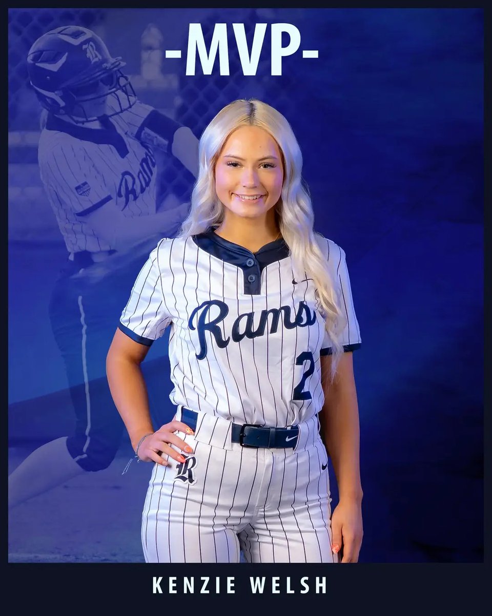 ReavisSoftball's tweet photo. Congrats to Catcher Kenzie Welsh on being named the 2026 Reavis Softball M.V.P. Kenzie was a 4 year starter &amp; defensive stalwart behind the plate throwing out 45% of runners. Kenzie also led our offense with a .468 Avg. Finalist for SSC Red Player of the year and All Conference. https://t.co/V166NFXbPh