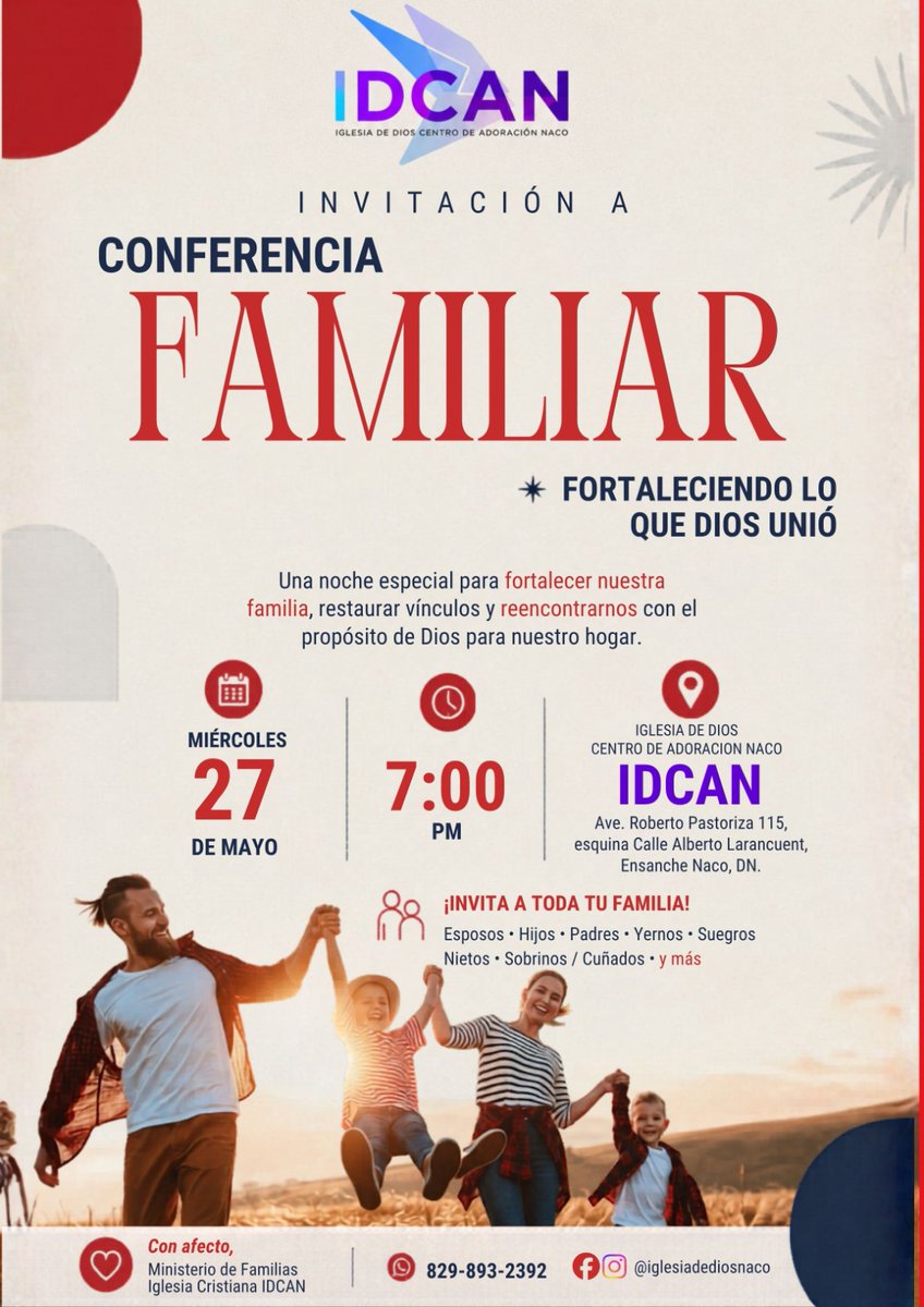 LaIDCAN's tweet photo. Por favor agende esta actividad para toda la familia. Completamente gratis y sin compromiso. Le esperamos. Comparta esta invitación. https://t.co/1dsGVpznVP