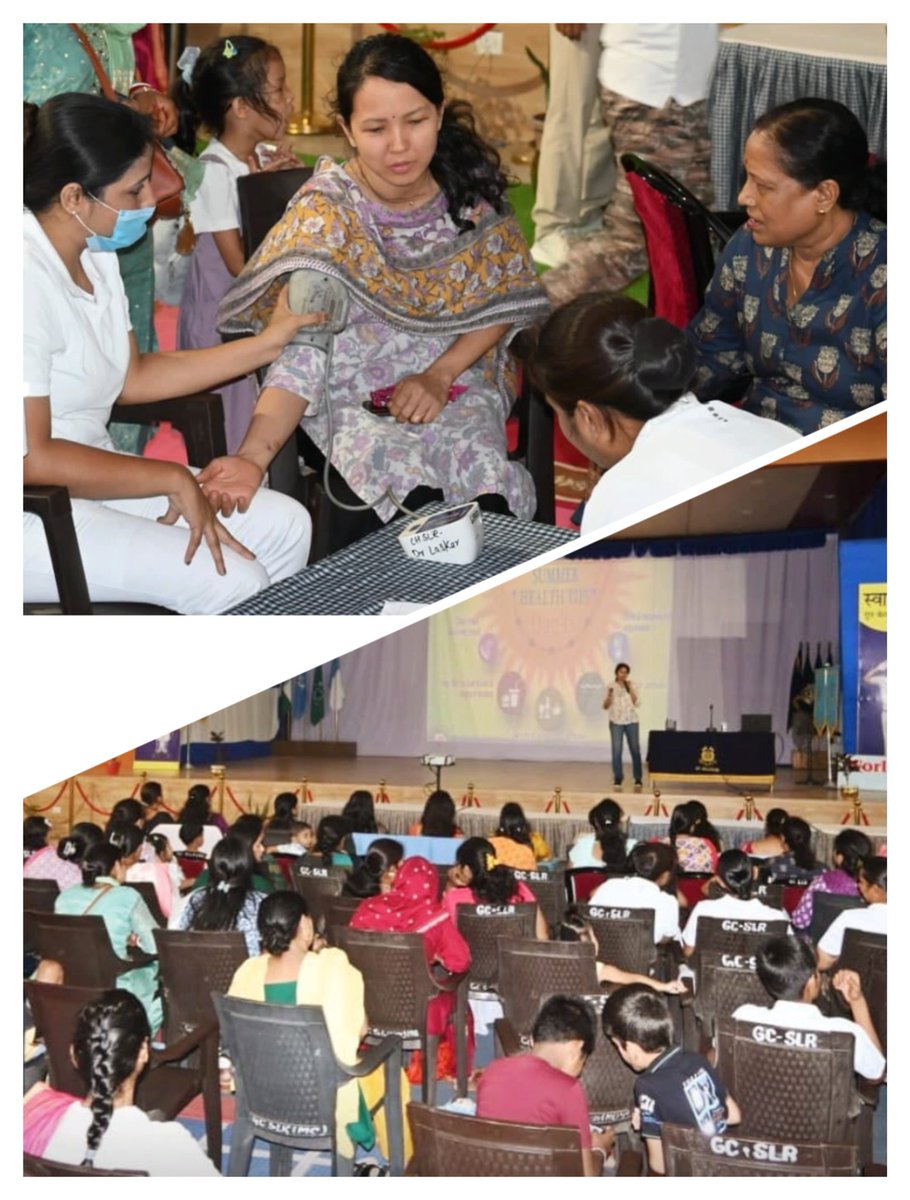 RCWASilchar's tweet photo. RCWA GC CRPF Silchar organized on 19/05/2026 under the leadership of President Smt.Seema Singh,lecture on Women’s Health by Dr. Neelam Bundel, CMO along with an exhibition where families presented self-prepared healthy drinks, summer nutrition recipes and wholesome snacks #CWA https://t.co/yq4aJPXJqi