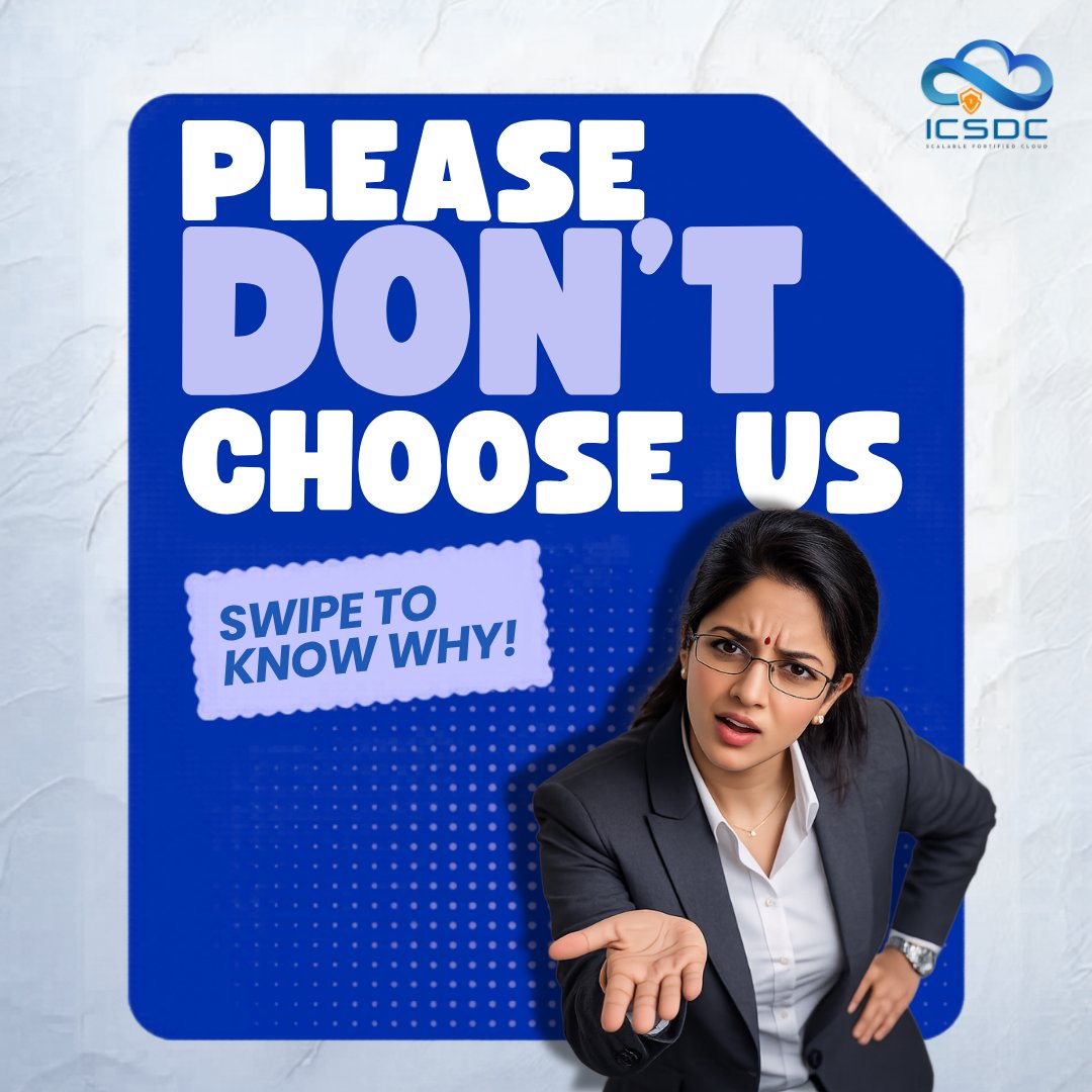 _icsdc's tweet photo. Please don’t choose us if you’re completely okay with downtime, poor support, weak security, and ransomware attacks. 🚫

Because at ICSDC, we provide secure, reliable, and high-performance hosting with 24×7 expert support to keep your business running smoothly. 🔒⚡

#WebHosting https://t.co/9pZuMnPUkc