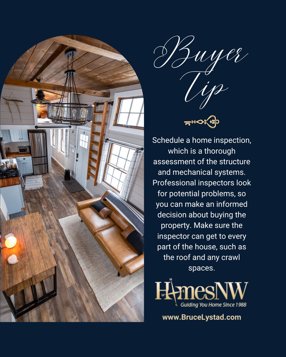 brucelystad's tweet photo. Buyer Tip - May

Schedule a home inspection, which is a thorough assessment of the structure and mechanical systems. Professional inspectors look for potential problems... 

#BruceLystad #JohnLScott #HomesNW #Eastside #RealEstate #BuyerTip https://t.co/LYz2nInMmR