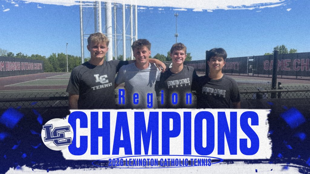 LexCathSports's tweet photo. ⚔️🎾 The Boys Tennis Team brought home the region title with Clark Malone, Jacob Holland, Jude Wiggington, and Sam Grimm being named All-Region. Congrats Knights! #HailCatholic https://t.co/TodFb8bf78