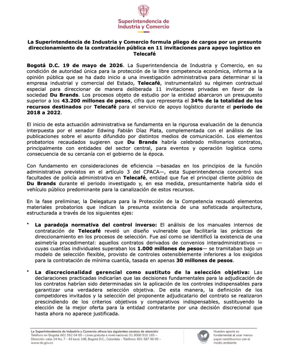 Superintendencia de Industria y Comercio 🇨🇴 tweet media