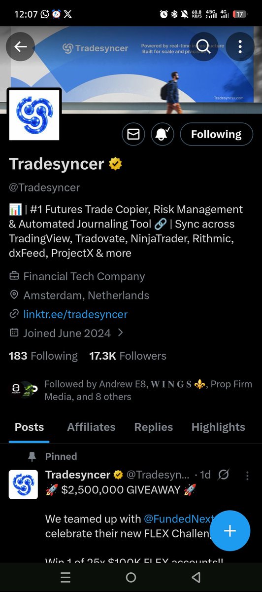 propfirm_id's tweet photo. @Tradesyncer @FundedNext Done https://t.co/wrlV18HMlg