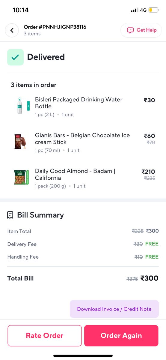 RashmiKuwal's tweet photo. I ordered three items on Zepto, but the delivery partner marked the order as delivered even though I never received it. Now the Zepto support team is saying that since the location shows the order was delivered, they will not provide a refund.What is this nonsense ? @ZeptoNow https://t.co/U8cNCP3Thn
