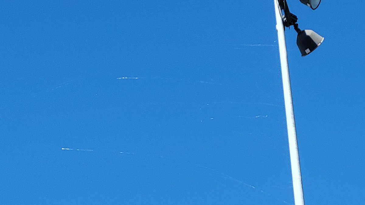 Ghostwolf74's tweet photo. @kcranews At the Galt flea market there is tons of a spiderweb like "stuff" thats falling from the sky. If you look up you van see it swirling around in the air hundreds of feet up. Any ideas on what it is? You can see it hanging off that post in the pic. https://t.co/uPcjuT9q8a