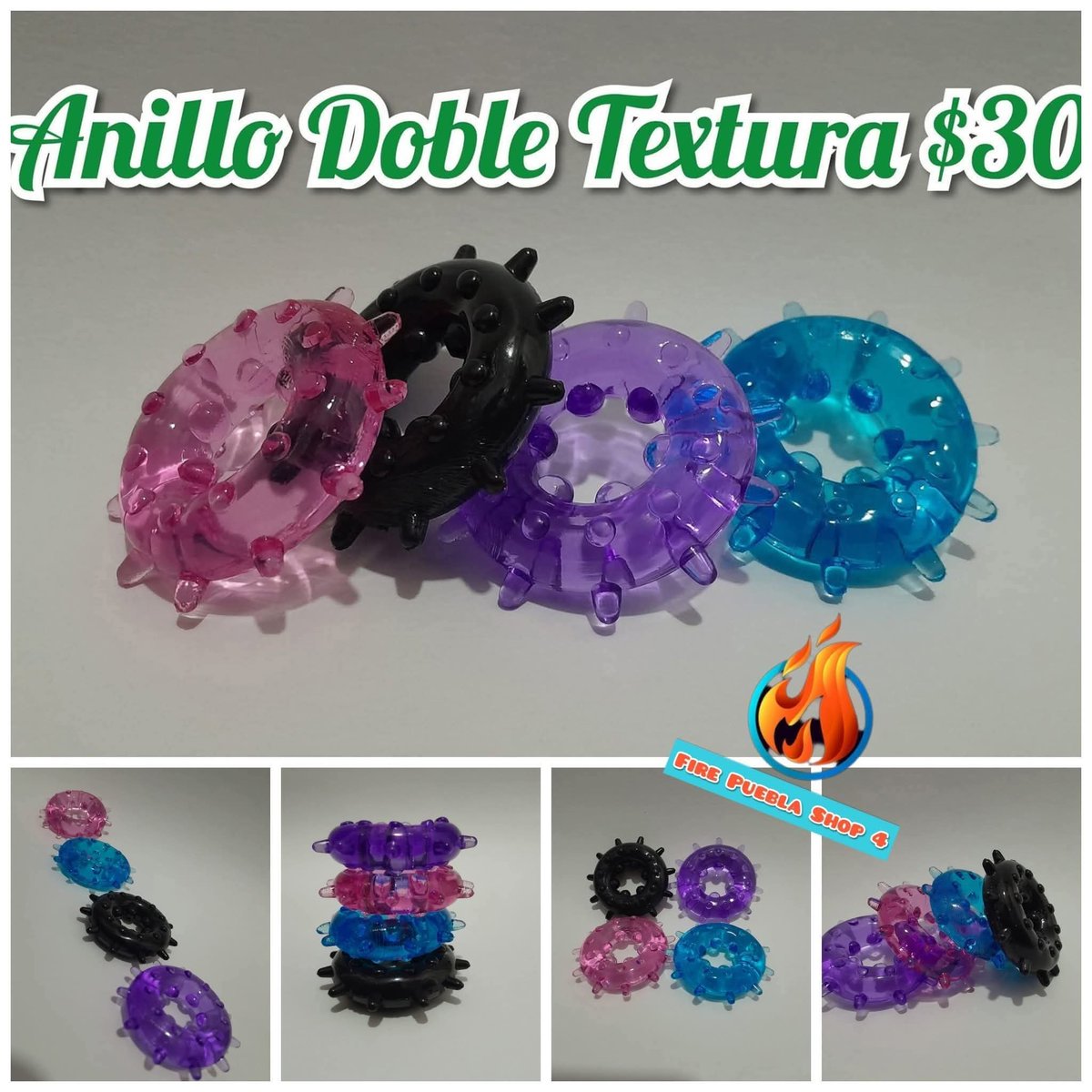 FirePuebla's tweet photo. Anillo Doble Textura 

Experimenta nuevas sensaciones con este anillo, totalmente texturizado para que ambos tengan placer, elástico, hecho de goma, prolonga la ey4cul4ción, sus puas te encantarán,  lavable y reutilizable.  Colores sujetos a disponibilidad. El costo es por pieza. https://t.co/l1df6dp0mM