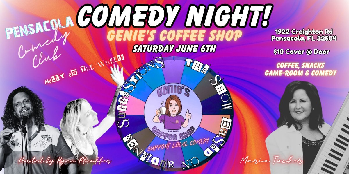 ratedrcomedy's tweet photo. Hi Pensacola ---> See a comedy show! 

https://t.co/fznDOGfzGF

#pensacolacomedy #PensacolaEvents #StandUpComedy #livecomedy #PensacolaNightlife #downtownpensacola #pensacolaflorida #datenightpensacola #thingstodoinpensacola #ComedyExperience #InteractiveComedy #liveentertainment https://t.co/EECExEJj3Q