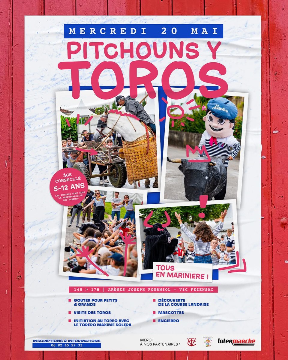 UVTF1's tweet photo. 🧒🏻👧🏽Demain mercredi @nimes et Vic Fezensac s’occupent de vos enfants ! Un avant goût de feria …. https://t.co/FAaVxrPimr