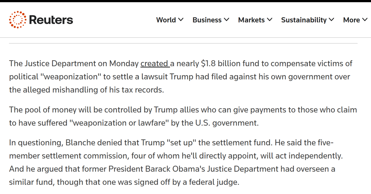 DanRosZiff's tweet photo. New: Acting AG Todd Blanche ​told lawmakers Tuesday that he could not commit to barring money from Trump's newly ‌announced "weaponization" fund from going to people who assaulted police officers, including during the January 6, 2021, Capitol riot.

More: https://t.co/daQLDa27NE https://t.co/8dTaO0lWFc