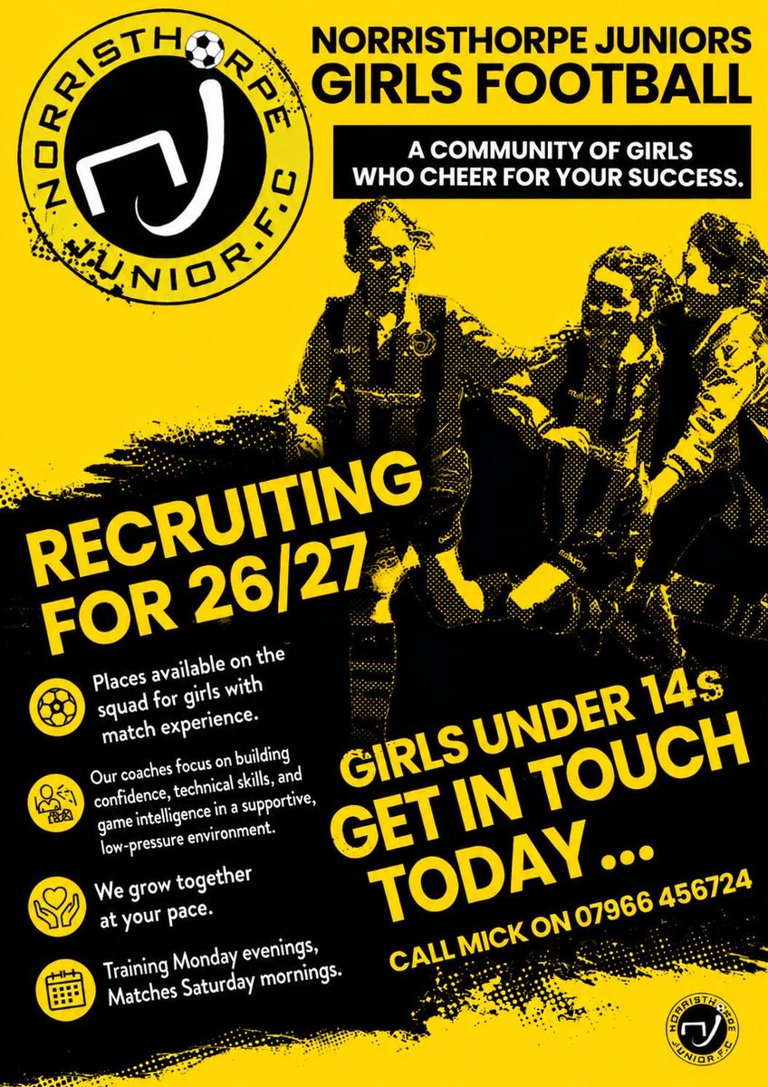 wms_pe's tweet photo. @NorristhorpeJFC ⚽️ https://t.co/3dMCF4s9Hr
