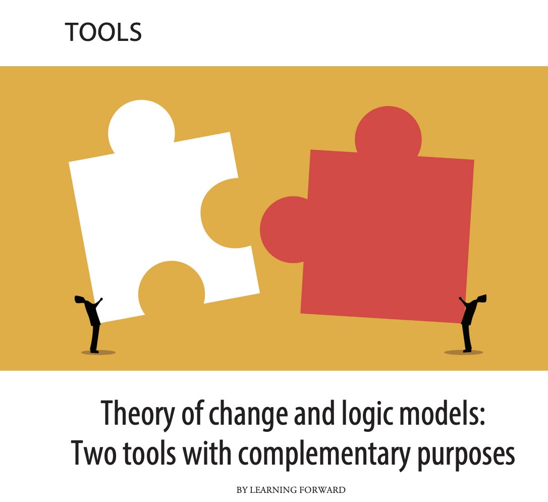 LearningForward's tweet photo. ⁉️ What's the difference between a theory of change and a logic model? When should you use one or both? ⁉️ 

If you're confused, don't worry – we've got you. Read our article and use our tool to set your professional learning plan, implementation, and evaluation on the right track. 

📌 Save this post to share with your PD planning team! https://t.co/C9QqprLfRK