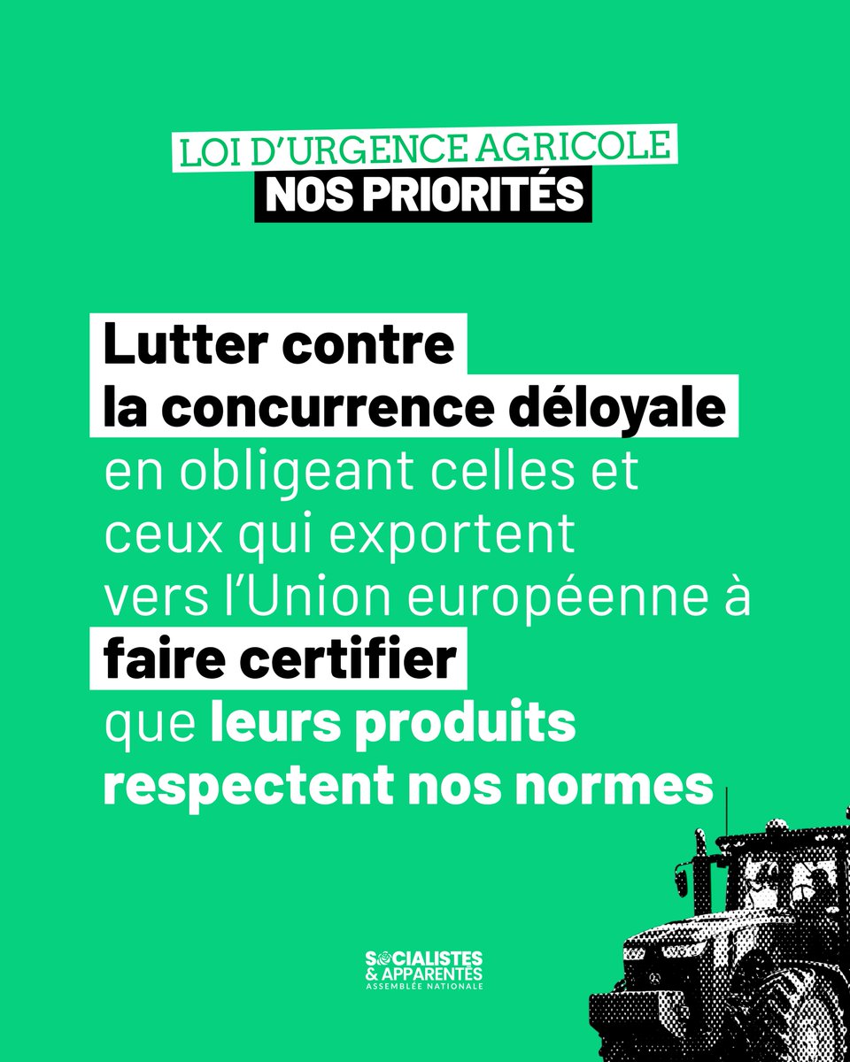 socialistesAN's tweet photo. Les député·es Socialistes et apparentés, ancré·es dans les territoires ruraux et agricoles, sont particulièrement mobilisé·es sur le projet de loi « d’urgence pour la protection et la souveraineté agricoles ».

[🧵 2/3] https://t.co/CIZkhDab5E