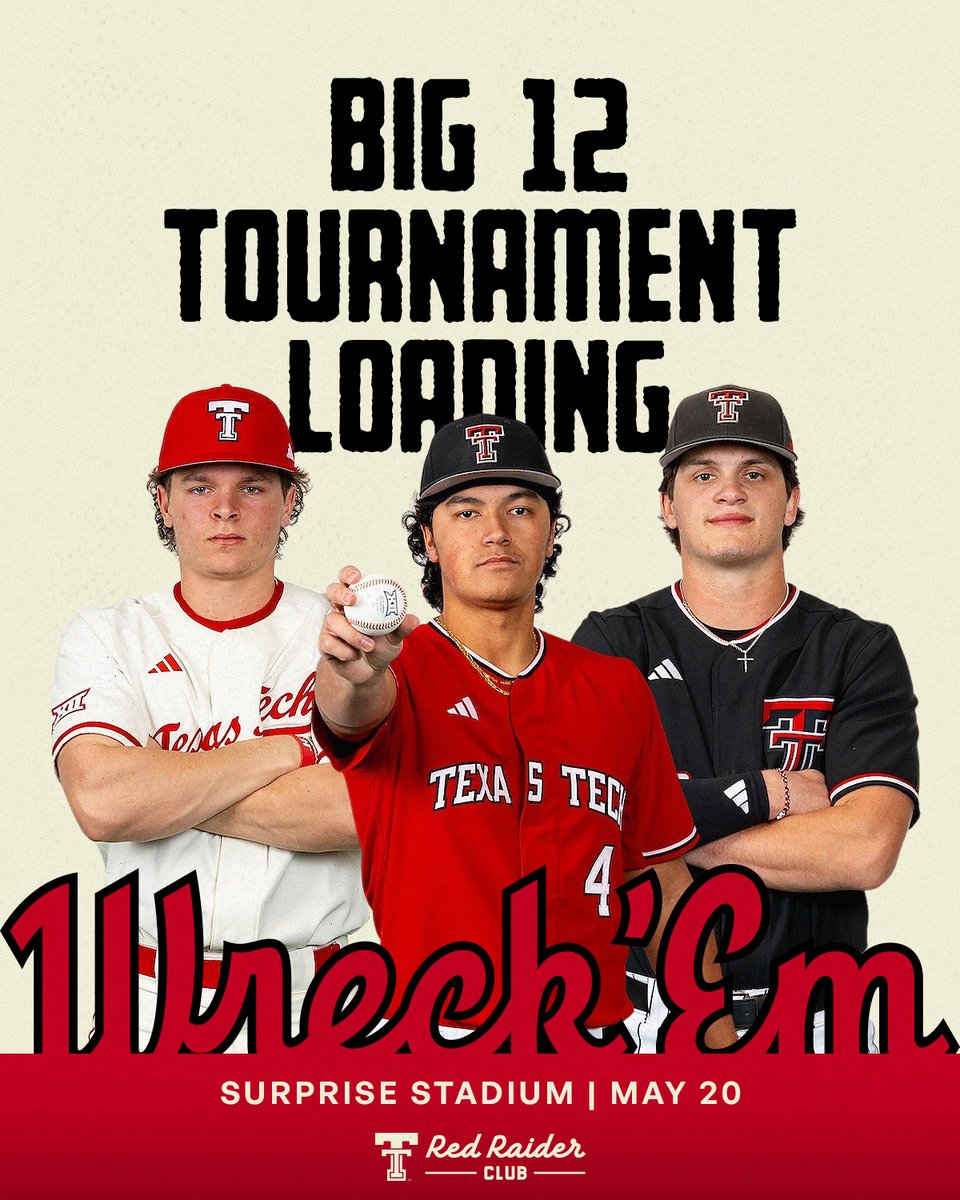 RedRaiderClub's tweet photo. This week, a Big 12 title is on the line. ⏳

Surprise Stadium is where it all goes down. Get ready. 🔜

🔗  https://t.co/9RepDL9QdZ https://t.co/pdXfphyoLW