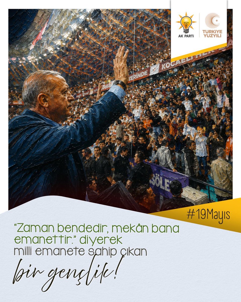 SacidGoksu's tweet photo. Budur bizim idealimiz, budur bizim #19Mayıs şuurumuz.. 
Bu Necip Milletin, cesur yürekli Gençlerini tekrar özgüven ile inşa eden Recep Tayyip ERDOĞAN ‘a minnetiniz bir ömür.. https://t.co/fA1UaJHqdp