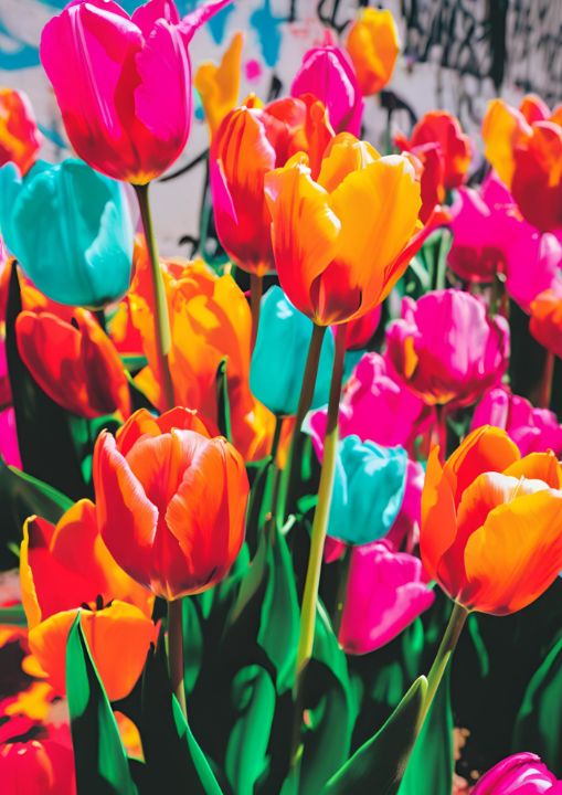 makesense213's tweet photo. Art of the Day! "Tulips Blooming on the Street". Buy at: https://t.co/ncu2hl4dgT https://t.co/xD92JyrMe8
