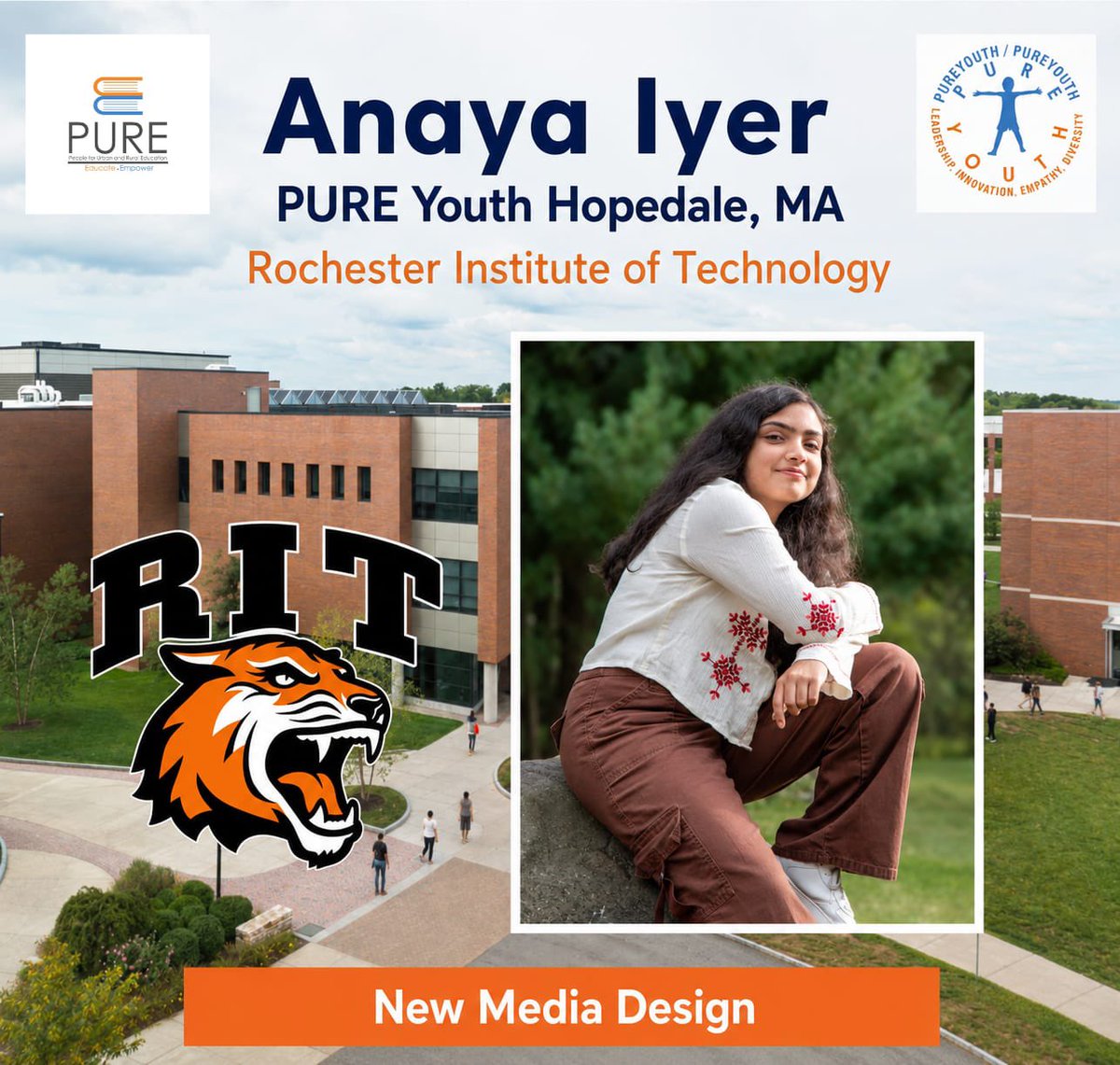 thepureglobal's tweet photo. PURE Youth Ambassadors
Class of 2026 Spotlight 🌍
STEM & Innovation Edition 🚀

✨ Anaya Iyer — RIT
✨ Vinaya Vittal — University of Pittsburgh
✨ Tushaar Akula — Rutgers

Proud to celebrate another incredible group of ambassadors pursuing journeys across STEM, research, and innovation-focused pathways.

#PUREYouth #ClassOf2026 #FutureReady #PUREGlobal @shylainspires