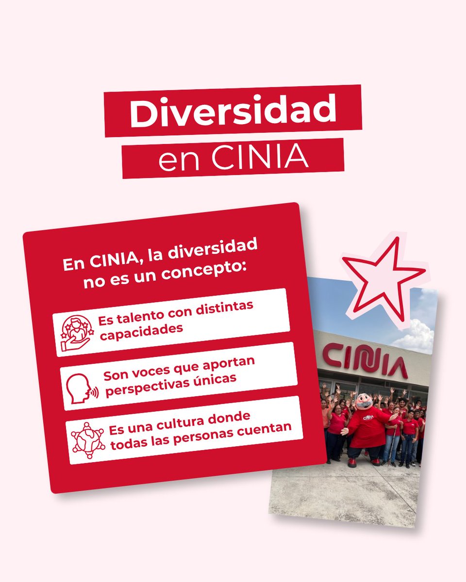 CINIADEMEXICO's tweet photo. 🌎✨ La diversidad nos hace más fuertes
En CINIA la inclusión no es solo un ideal, es una práctica diaria.
Construimos espacios con respeto, empatía y oportunidades para todos.
Porque cuando sumamos diferencias, generamos un impacto real. 💛
#Diversidad #Inclusión #SomosCINIA https://t.co/yYTURzVHsF