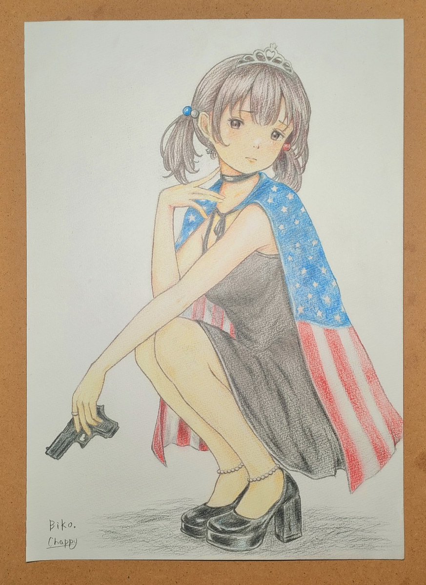 アメリカをテーマにしたビコちゃん、完成しました。 この作品は