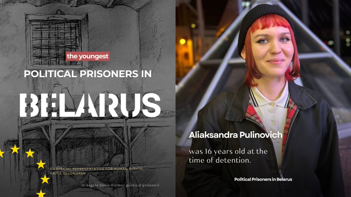 KajsaOllongren's tweet photo. Today, I am highlighting the cases of these 3 political prisoners in Belarus who were under 18 years old at the time of detention (or allegedly committing acts).

Show your support: share this post to call for their immediate and unconditional release. ✊🏼 https://t.co/IEHqg7vYYX