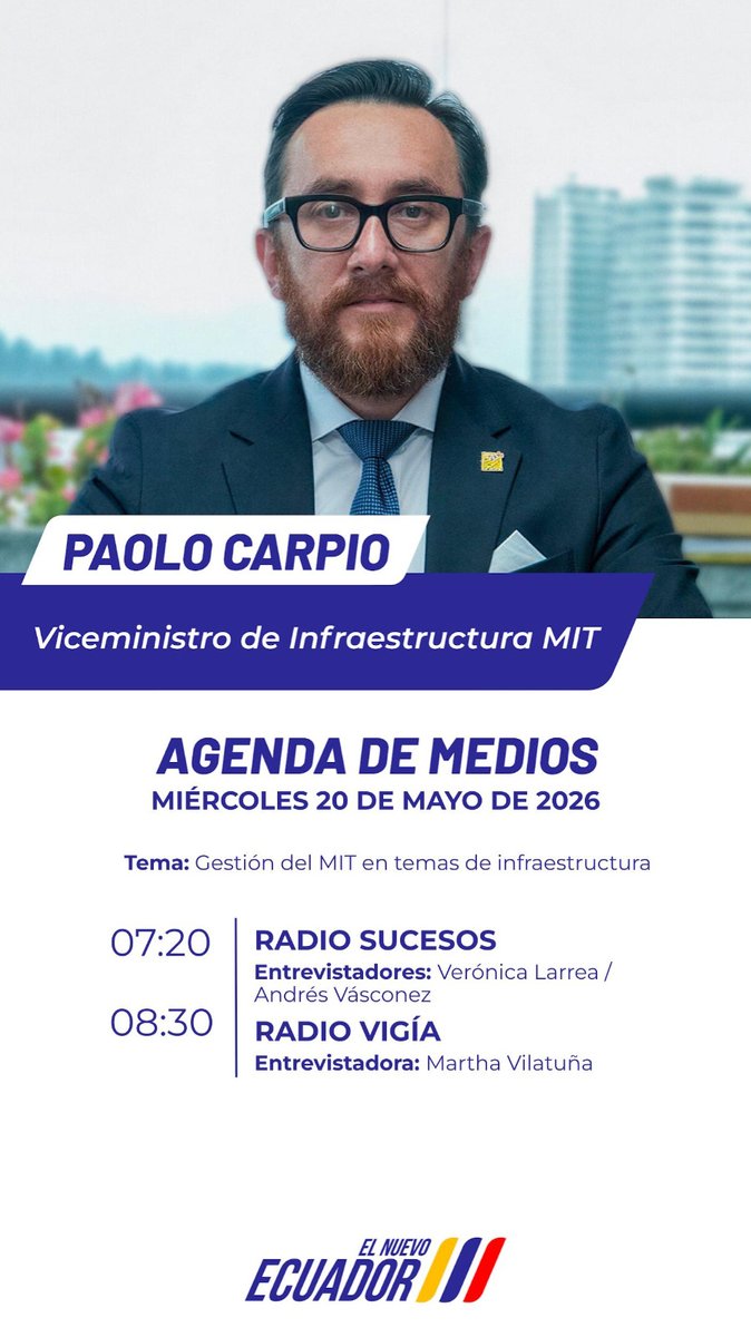 Ministerio de Infraestructura y Transporte 🇪🇨 tweet media
