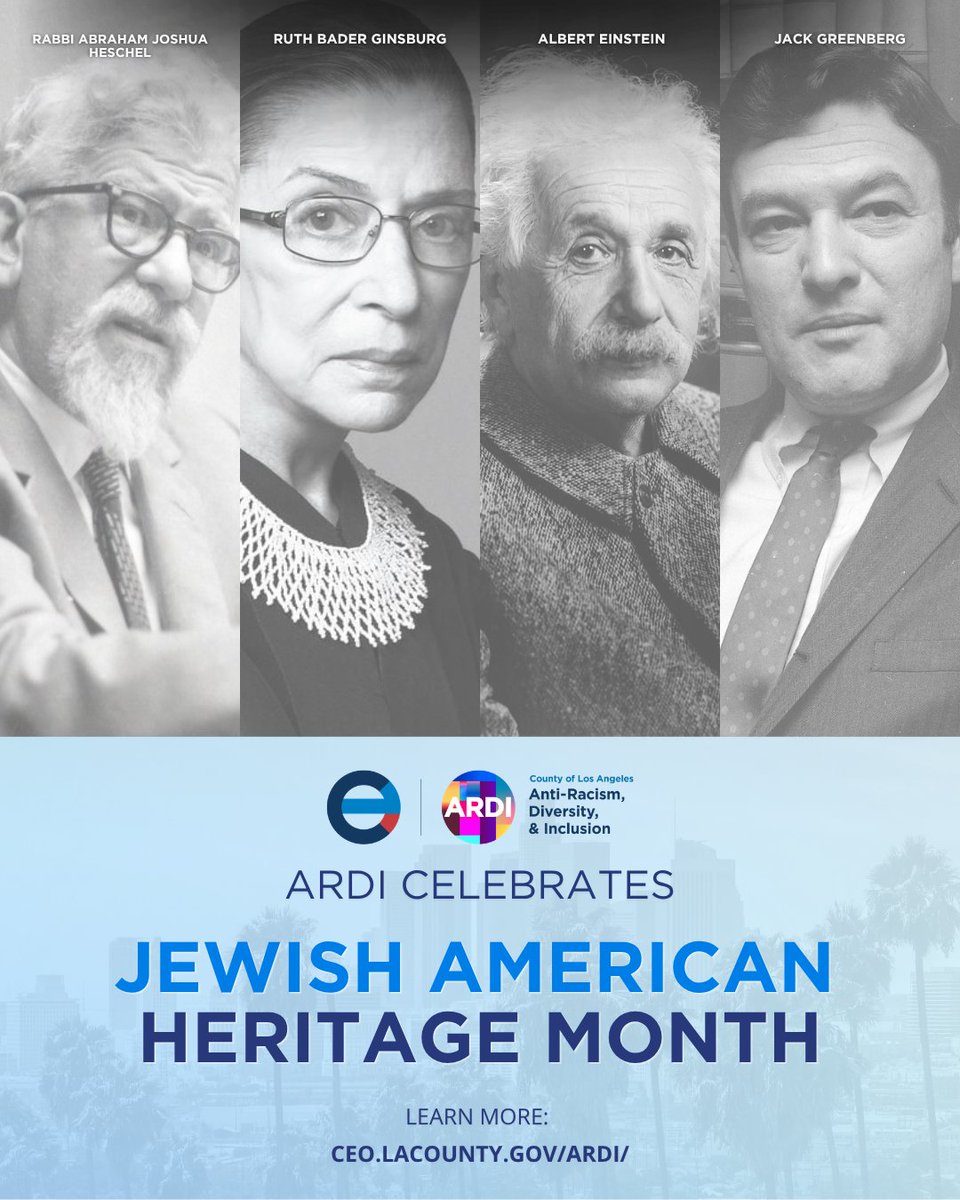 LACountyARDI's tweet photo. It’s Jewish American Heritage Month, the ARDI Initiative honors communities whose cultural, civic, and social contributions have shaped LA County for more than 160 years. 

Visit @LACountyLibrary to see its collection in honor of the month: https://t.co/jsEprn1oFN https://t.co/eWArmuKapQ