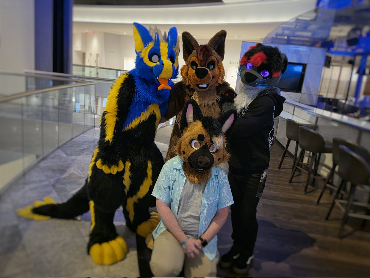 DyoTheDutchie's tweet photo. Some cute beans I found on my last night at #FWA
Kinda hard to ask for socials when you only know how to chirp 😅
If you do recognize them please tag them for me!

#furry #fursuit https://t.co/pgfS6iDoNO