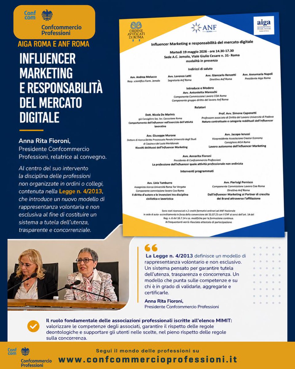 Confcommercio Professioni tweet media