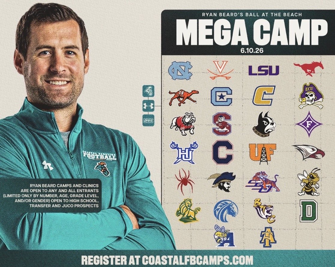 cjperson8's tweet photo. Appreciate @CoachAWestbrook @CoastalFootball for the camp invite‼️@Ry_Beard @CoachBenado https://t.co/ovviqaQ1Sq