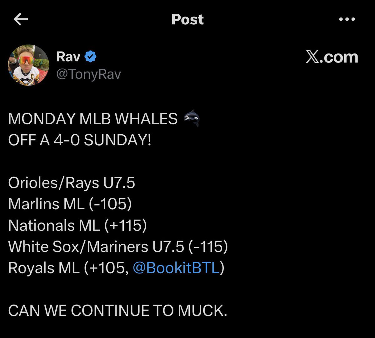 bets_donkey's tweet photo. @TonyRav @BookitWithTrent @shadybiev @BookitYap monday 5/19 mlb
2-3, -1.1u

4-5 -2.35u to start the week for @TonyRav! https://t.co/ySrqGAnp2y