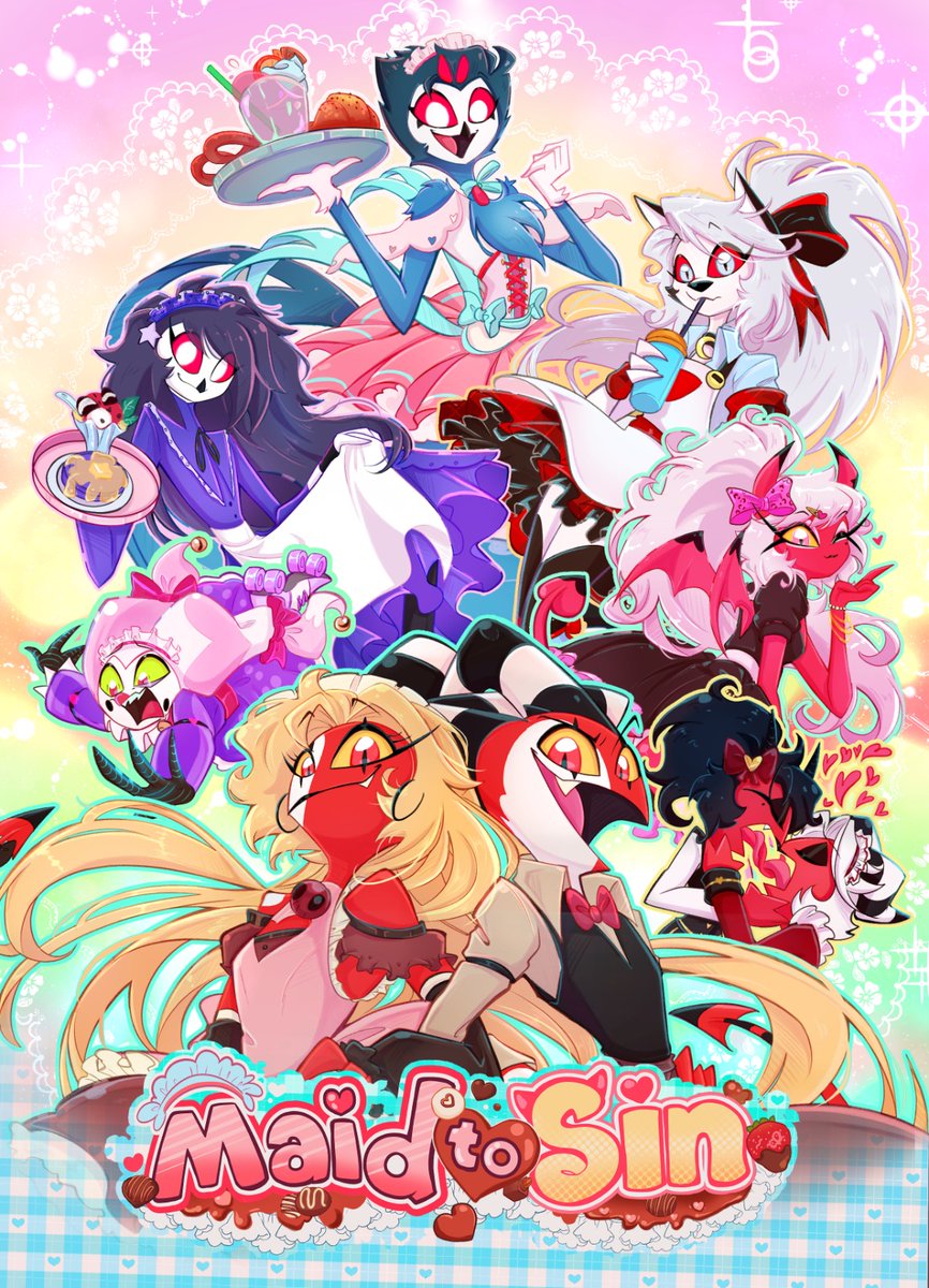 zero_lawliet's tweet photo. I can finally share this!!
The ✨Maid to Sin✨ fanzine cover.
#helluvaboss #helluvabossfanart https://t.co/ZNRSGFg5Nb